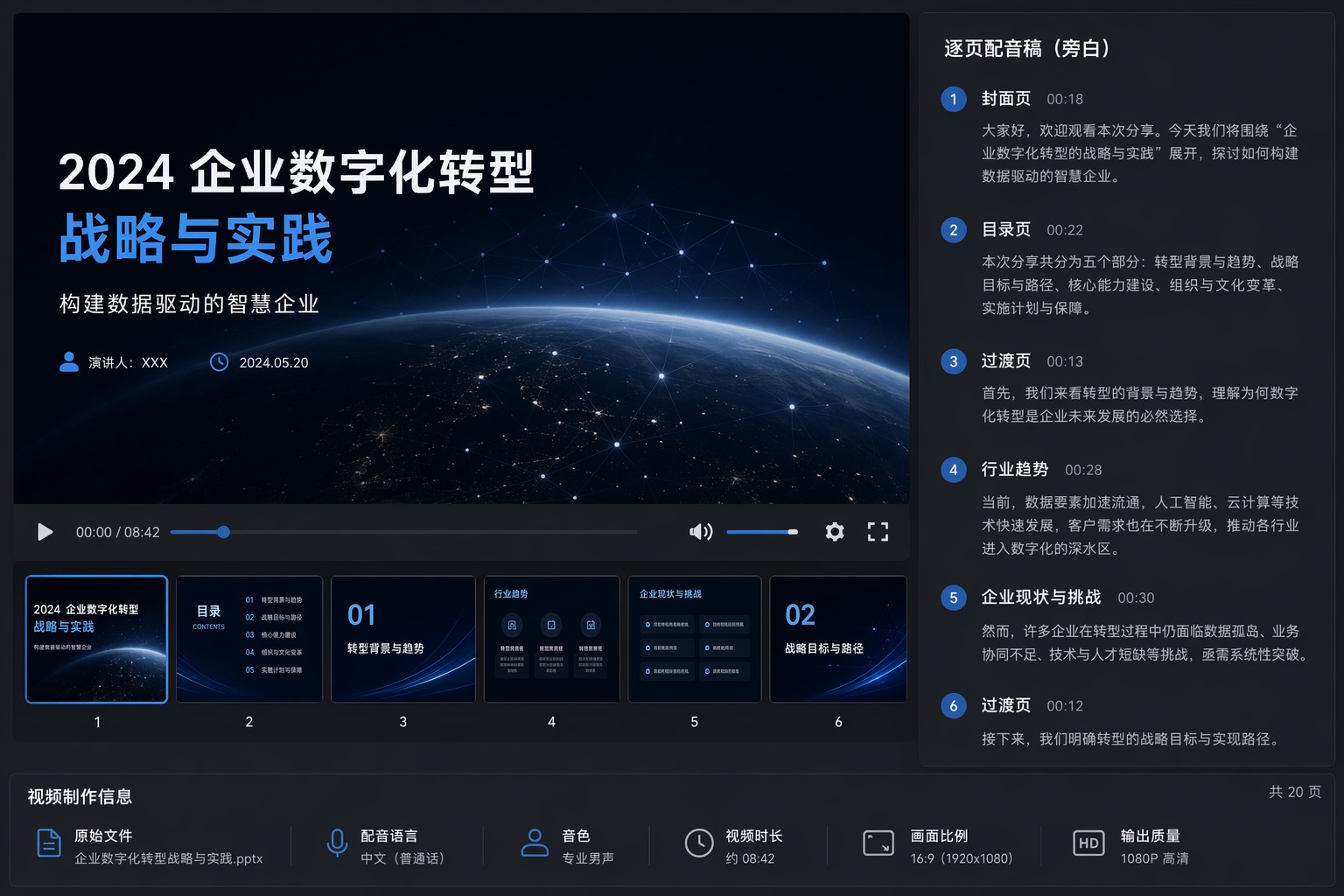 一键把 PPT 转成讲解视频