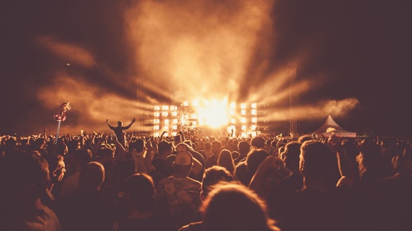 Generate an electrifying music festival video
